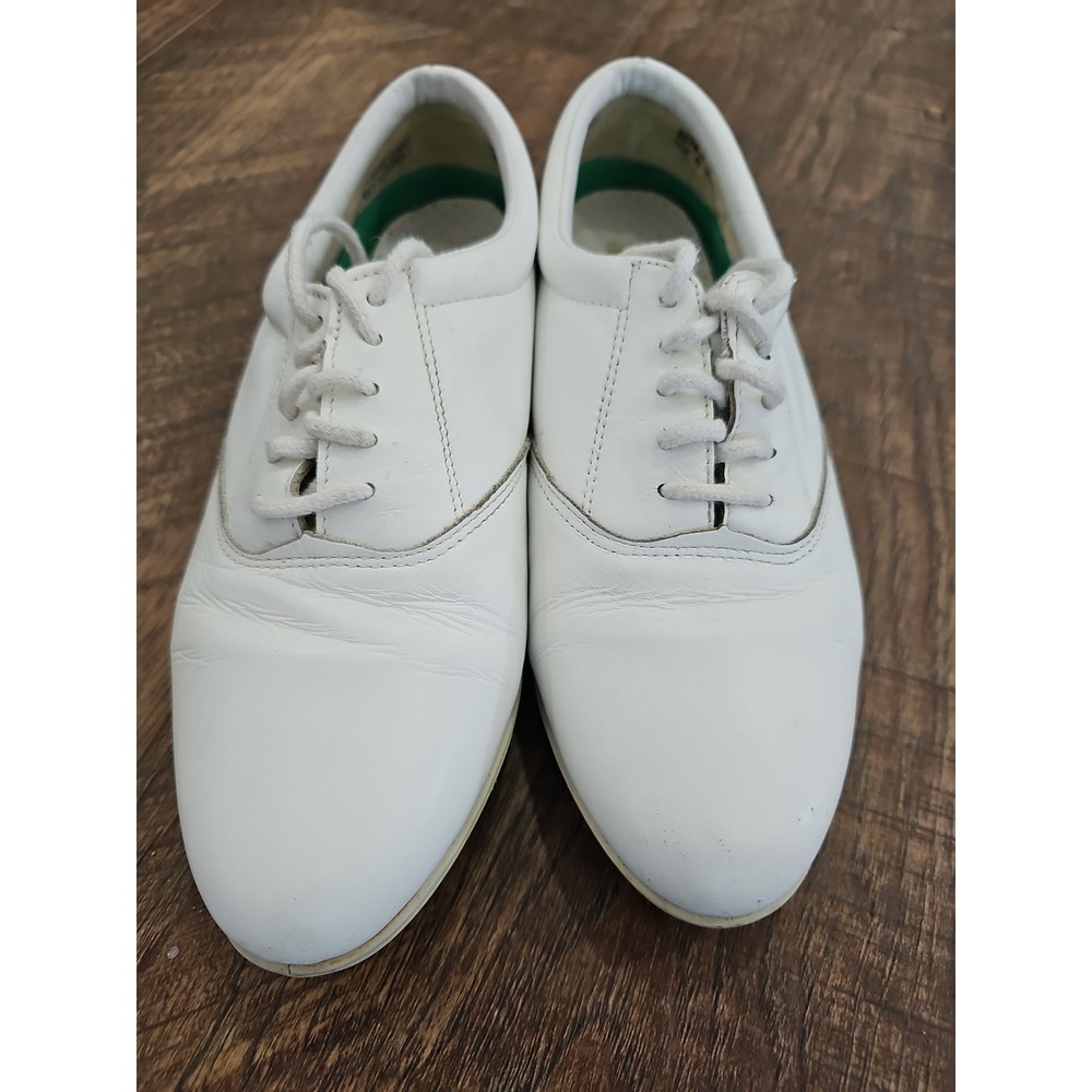Dr Martens White Leather Casual Comfort Shoes Flat Bottom 8